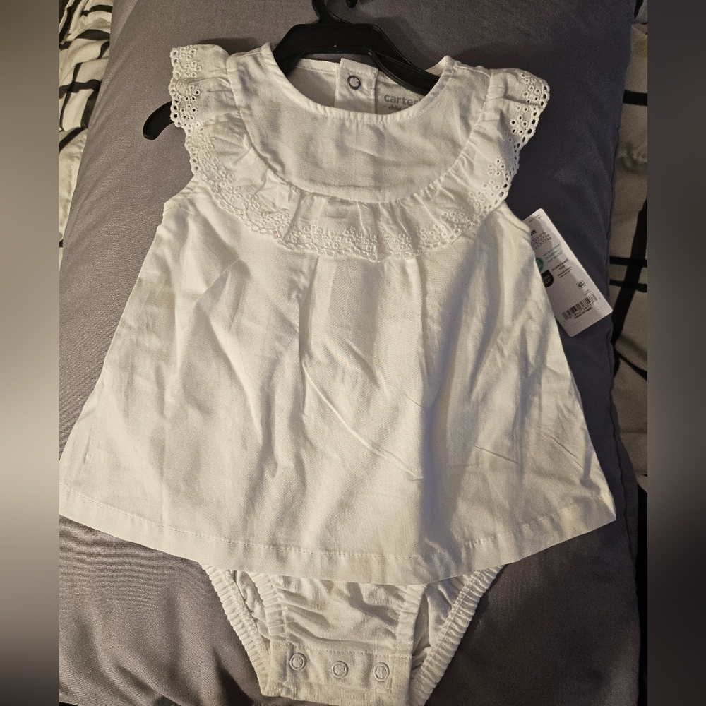 White onesie‎ dress